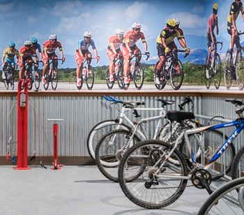 The 1900 Arch resident bike storage room